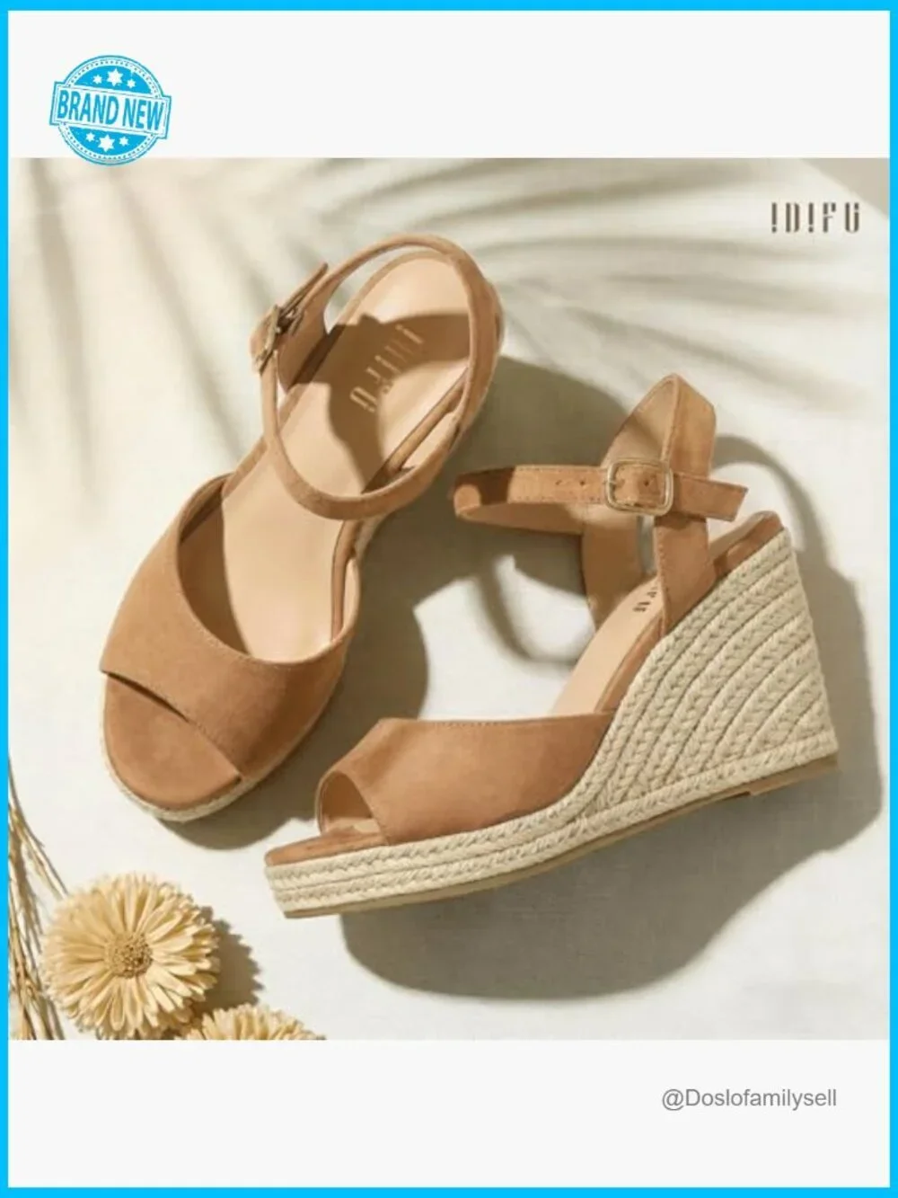 Espadrille Wedges Sandals Women Platform Peep Toe Slingback Comfortable Casual
